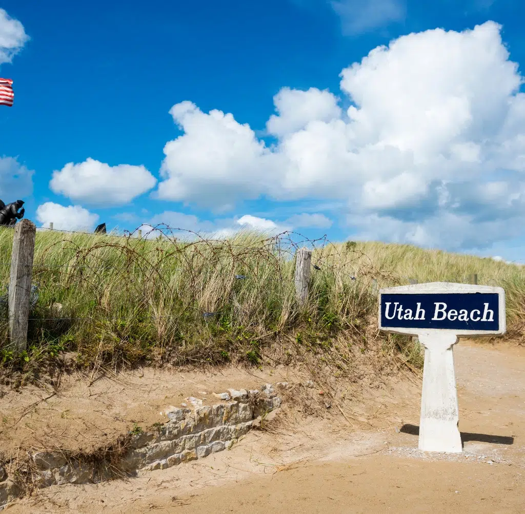 utah beach plage proche du camping en normandie